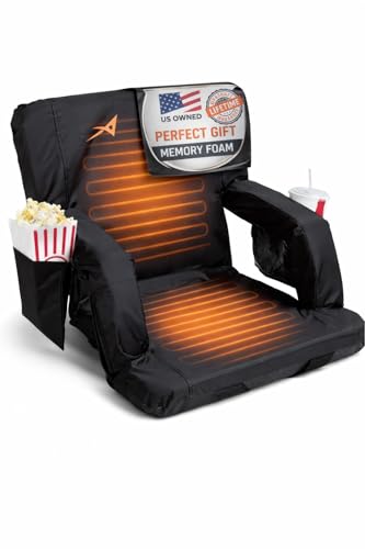 ACELETIQS Heated Stadium Seat with Back Support