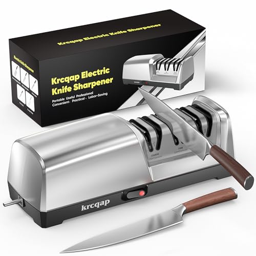 Krcqap Electric Knife Sharpener 3-Stage