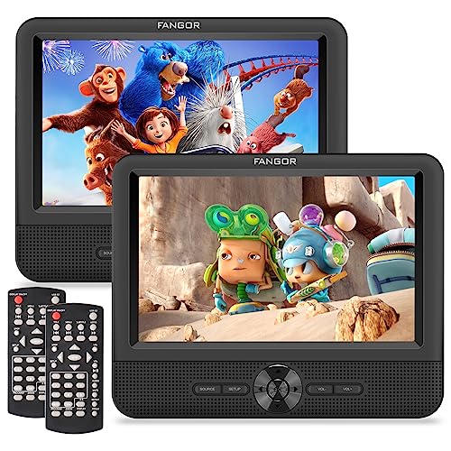 FANGOR 7.5 Inch Dual Screen Car DVD Player