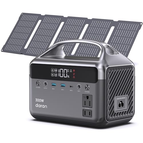 DARAN Portable Power Station 300W Solar Generator