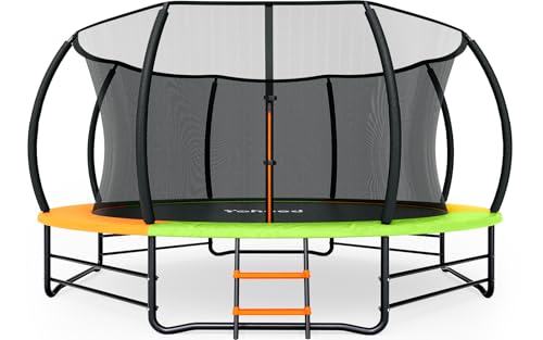 Yohood Outdoor Trampoline with Enclosure and Ladder