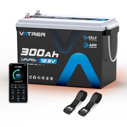 VATRER POWER 12.8V 300Ah LiFePO4 Lithium Battery