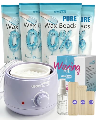 Waxfans Waxing Kit for Women, Mini Wax Pot & Face Wax Kit with Temp Control