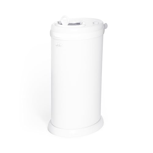 Ubbi White Stainless Steel Diaper Pail