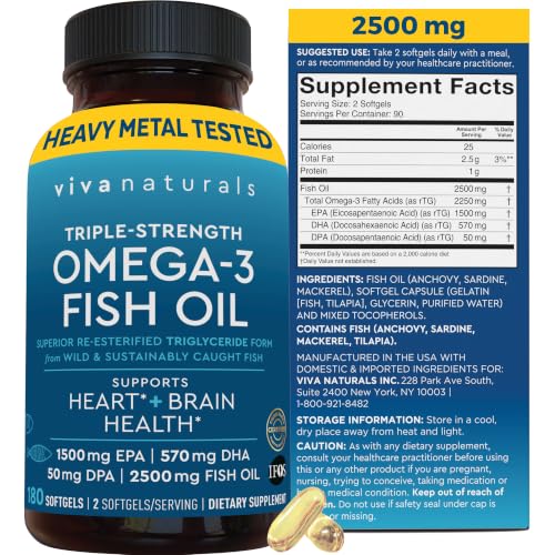 Triple Strength Omega 3 Fish Oil Supplement