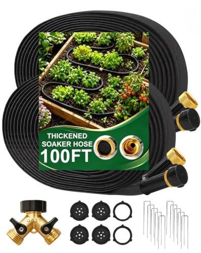 Bluepro Flat Soaker Hose, 100 ft Drip Irrigation