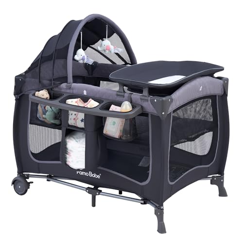 Pamo Babe Portable Baby Playard with Canopy