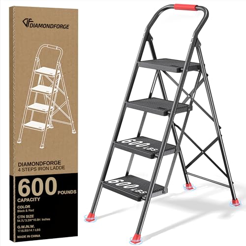Step Ladder with Handrails 600Lbs