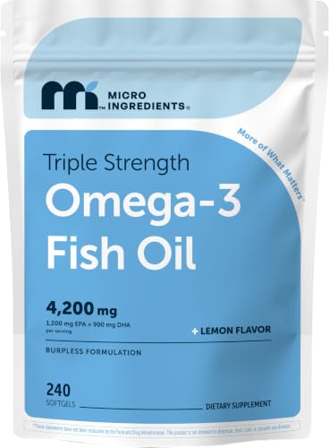 Micro Ingredients Triple Strength Omega 3 Fish Oil
