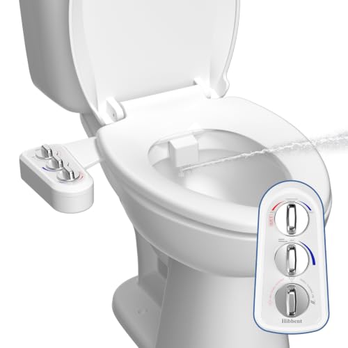 Hibbent Toilet Bidet Attachment Dual Nozzle
