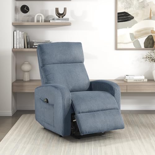 Lexicon Midnight Blue Power Lift Recliner Chair