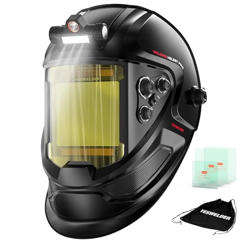 YESWELDER Auto Darkening Welding Helmet with LED Light