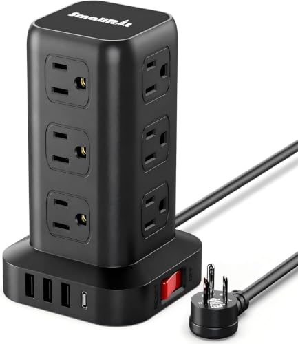 Extension Cord Surge Protector Tower 12 AC 4 USB