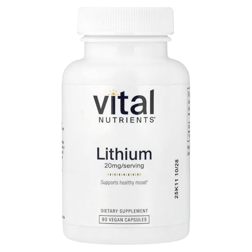 Vital Nutrients Lithium Orotate 20mg Supplement