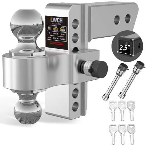 LWCH Adjustable Trailer Hitch 2.5 Inch Receiver