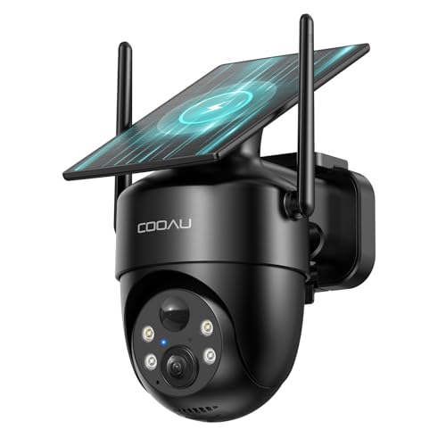 COOAU Wireless Solar Security Camera 2K 360&deg;