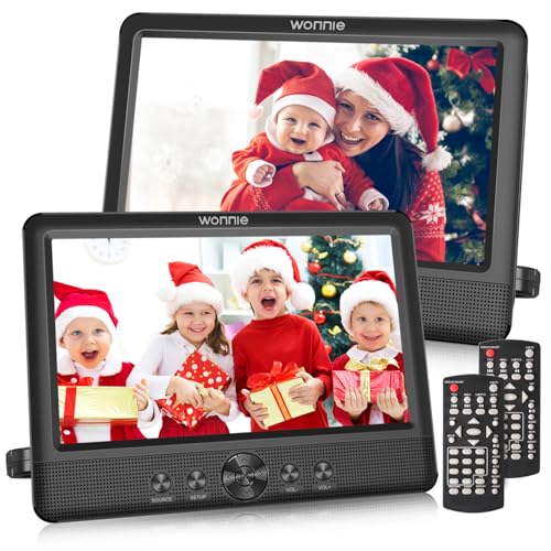 WONNIE 10.5" Dual Screen Car DVD Player