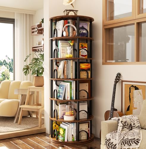 Aheaplus 6 Tier Rotating Bookshelf
