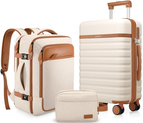 UKEIN 3-Piece Luggage Set with Backpack