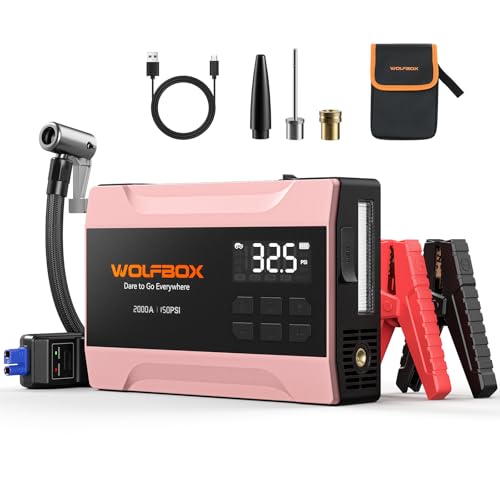 WOLFBOX 2000A Jump Starter with Compressor