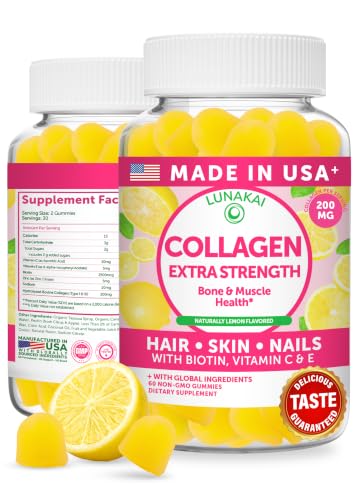 Lunakai Collagen Gummies - 200mg Hydrolyzed Collagen Supplements