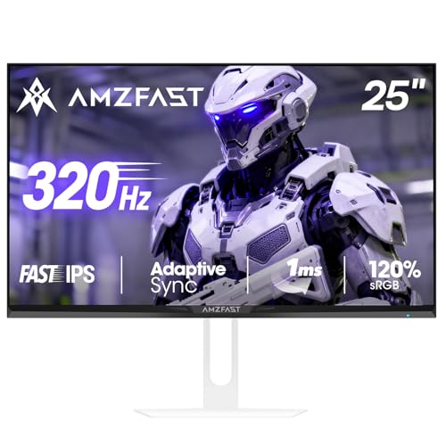Amzfast 25 Inch White Gaming Monitor AMZG25F6F