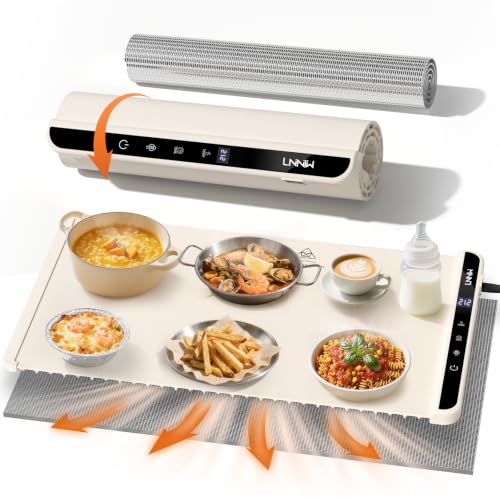 Food Warming Mat with Timer and Safety Lock