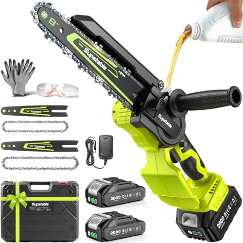 Supstable Mini Cordless Chainsaw, 8" & 6" Electric