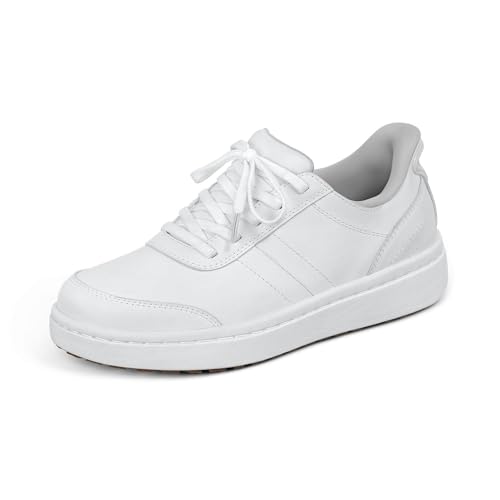 Orthofeet Women's Wander Leather Slip-On Sneaker