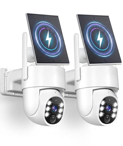 Gianteye Solar Wireless Security Cameras 2-Pack