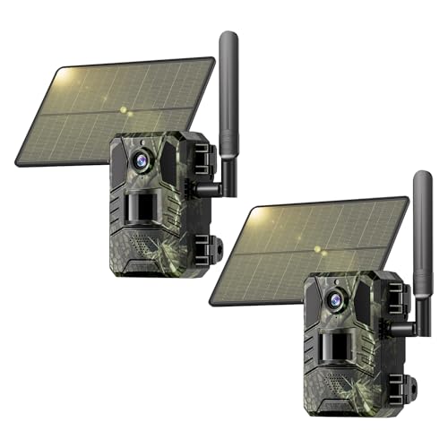 SEHMUA Trail Camera 2 Packs, AI Animal Detection 2K HD Live Game Camera
